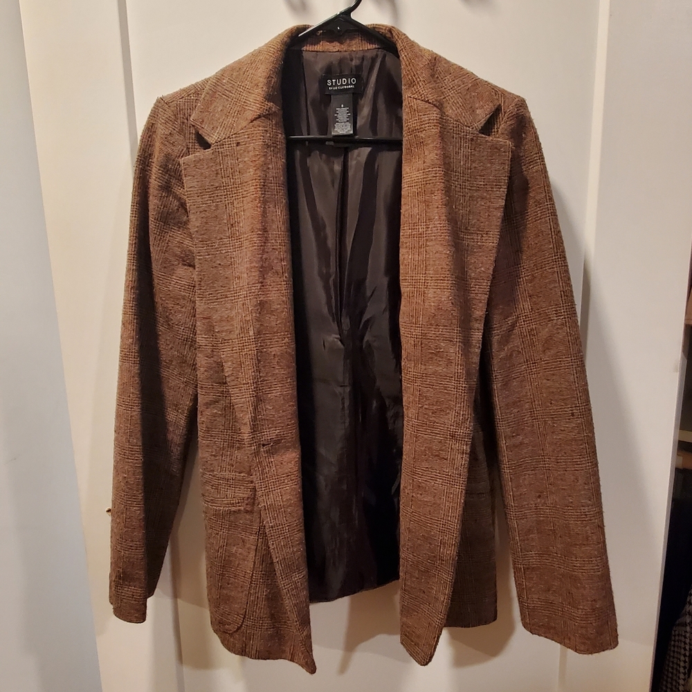 Studio by Liz Claiborne Blazer, Brown, 8